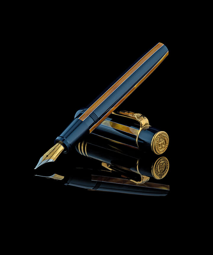 Oxford Blue and Gold Pinstripe