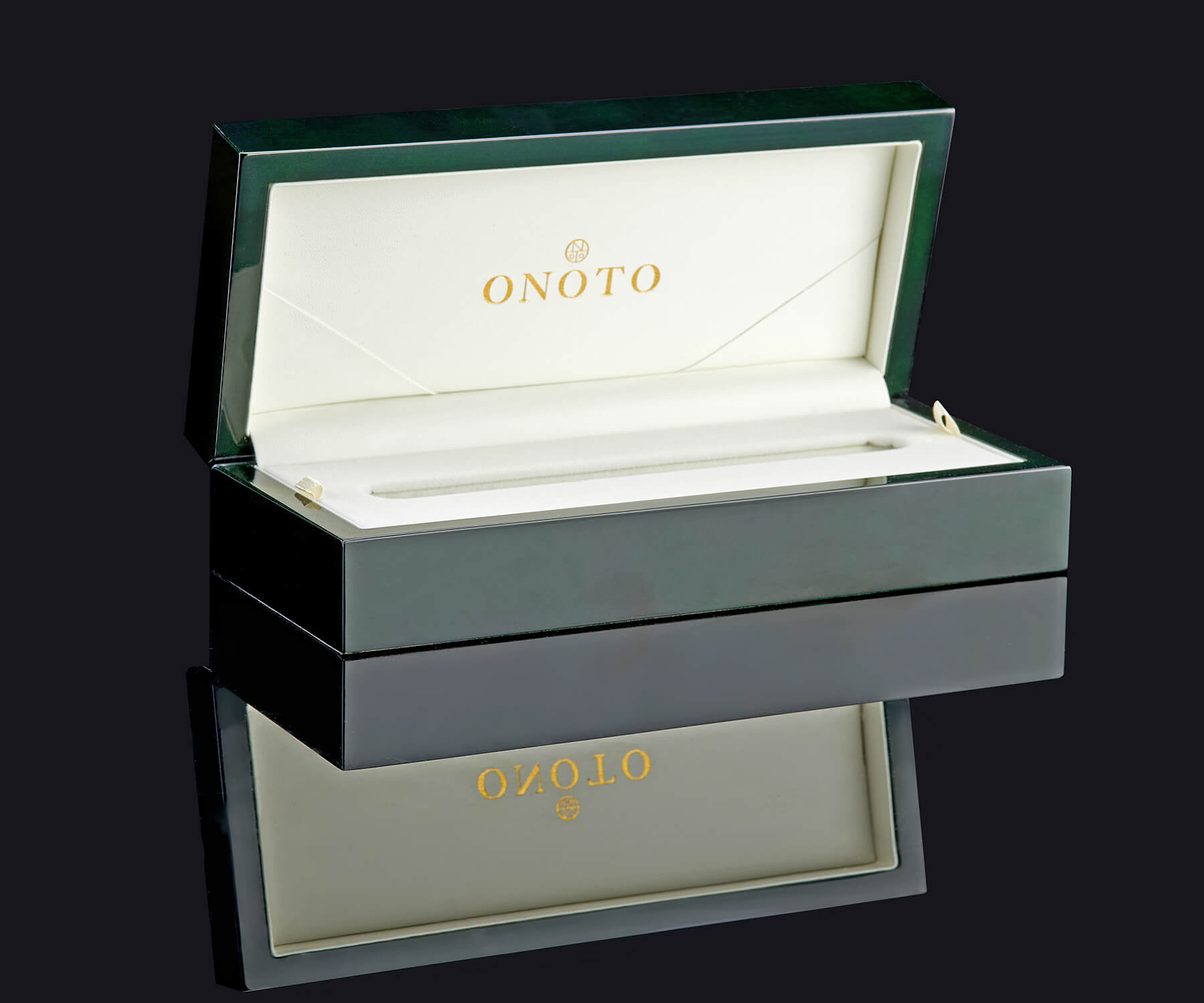 Onoto Presentation Box Green Luxury Handcrafted British Fountain Pens Onoto