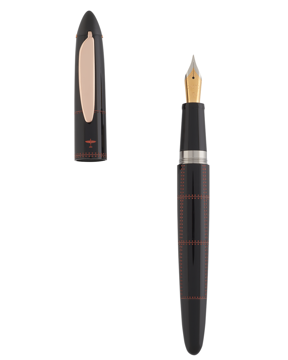 Aviator Stealth Black with Copper Red Engraving